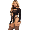 Leg Avenue - Bodystocking Résille Noir